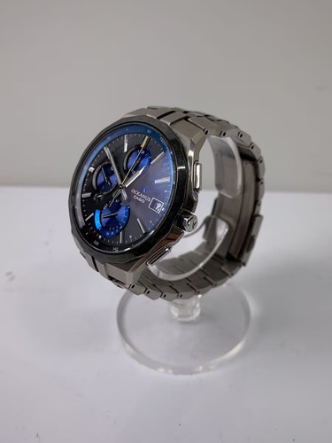 CASIO Manta S5000 Series Solar Watch OCEANUS Analog BLK SLV - Picture 2 of 7