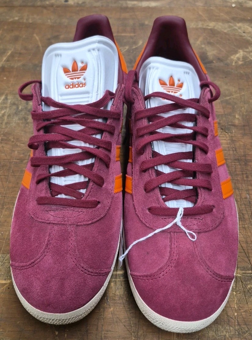 Adidas AS Roma Gazelle Legacy 8 Burgundy/Unity Orange/Cream IH2634 Men Size 10 thumbnail 5