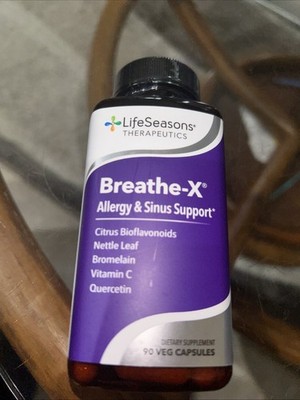 Life Seasons Breathe-X Allergy and Sinus Support 90 caps - Exp 11/2027