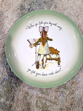 Holly Hobbie Collector’s Edition Ceramic Plate Vintage 1972 Made in USA Round