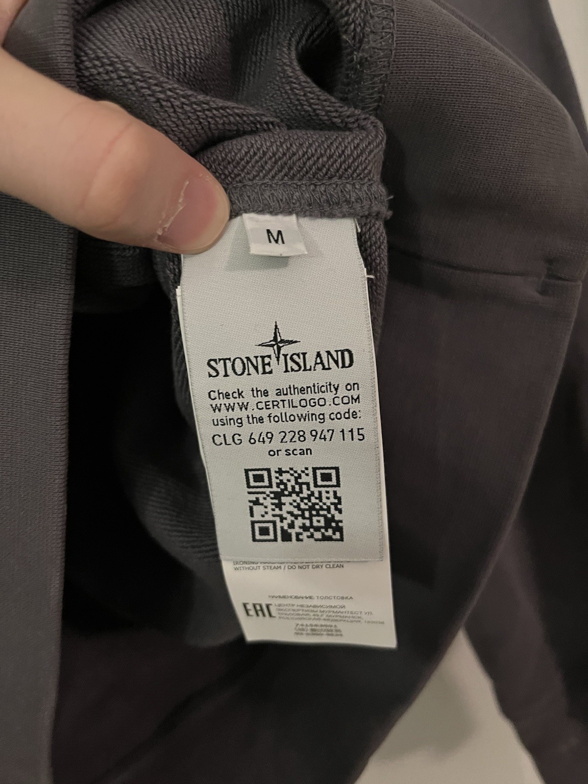 Authentic Stone Island Grey Pullover Sweatshirt S… - image 5