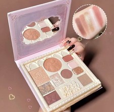 Vintage Embossed Eyshadow Palette Pigmented Contour Highlighter Blush MakeupKit