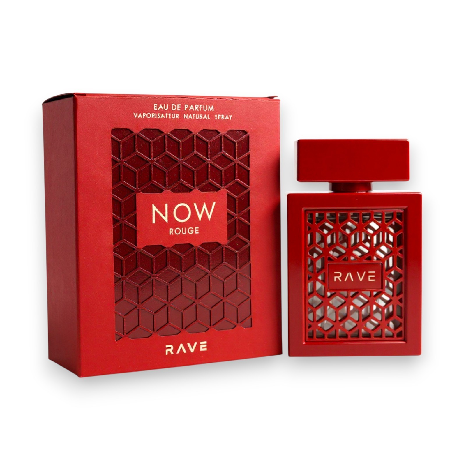 LATTAFA RAVE RED NOW ROUGE EAU DE PARFUM FOR WOMEN 3.4 OZ 100 ML LONG LASTING