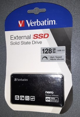 Verbatim External SSD Solid State Drive 128GB USB 3.0  - #47622 1712 - Brand New