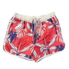 Vintage Surfcuz Swim Trunks Men  s L Floral Mesh Lined Elastic Waist Pockets