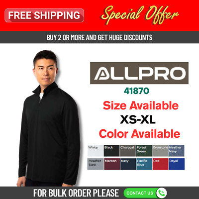 AllPro 41870 Pro-Lock Performance Quarter-Zip Pullover