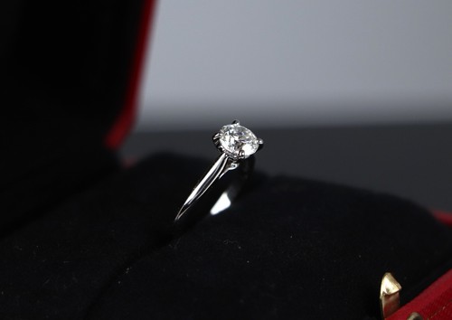 $15,000 Cartier 0.93ct VS1 Round Diamond Solitaire 1895 Platinum Engagement Ring - Picture 5 of 11