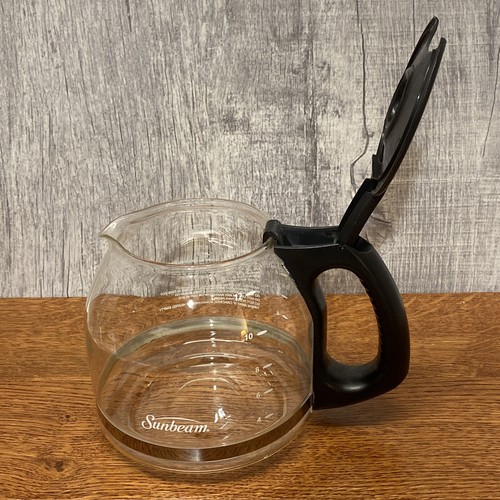 Sunbeam Replacement 12 Cup Glass Coffee Carafe Black Lid Handle - Picture 6 of 7
