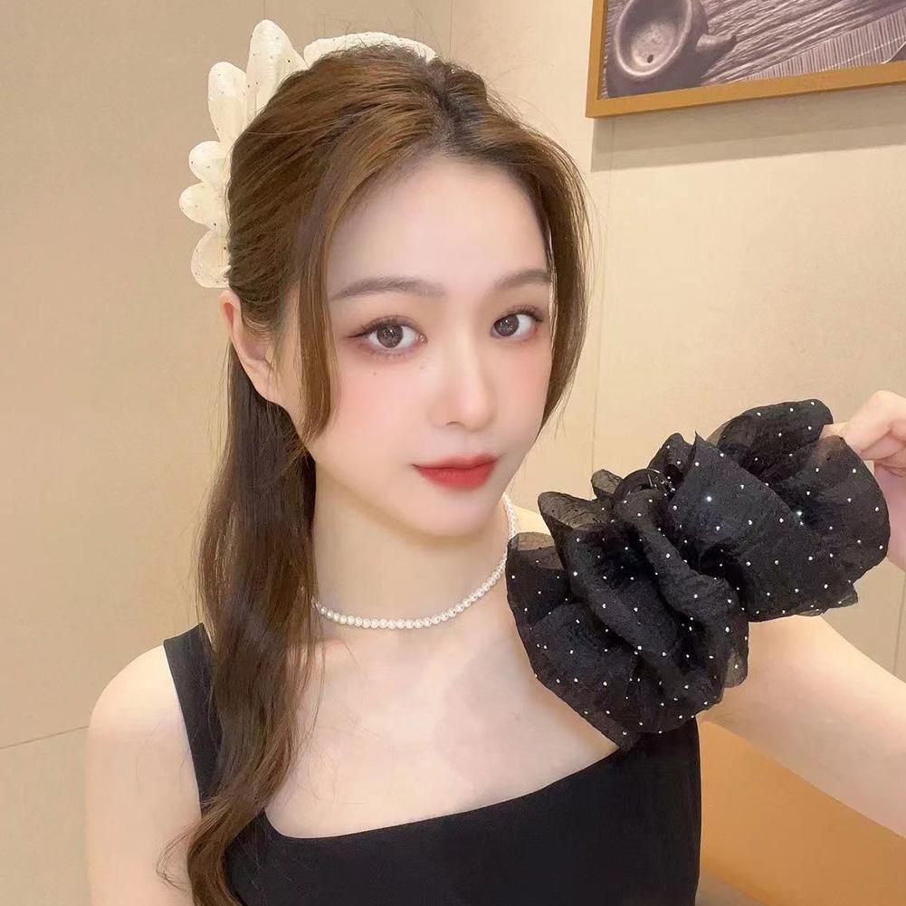 Women Bow Bubble Clip Hair Claw Elegant Large Hair Clips Clamp Girl