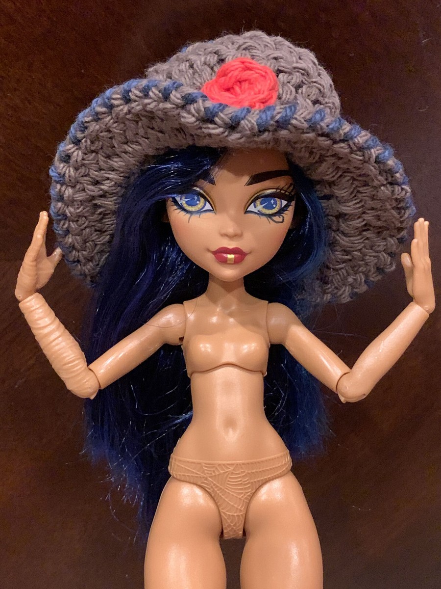 Grey Ooak Monster High OOAK Flower Hat_Monster High G3 G1 Doll