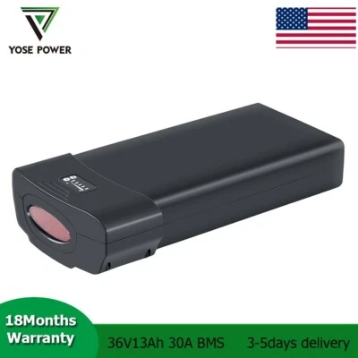 EQIKEPOWER Pedego Electric Bike Battery 36V 13Ah Lithium Ion Rear Ebike Battery Pgoebikes