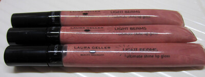 3 Laura Geller Light Beams Ultimate Shine Lip Gloss -  NECTAR - 0.22 oz