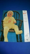 Emu Child Baby jacket Leggings & Bonnet Knitting Pattern 8291