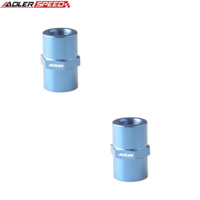 ADLERSPEED 2PCS 1/4'' NPT Female To 1/4'' NPT Female Straight Fitting Adapter Blue