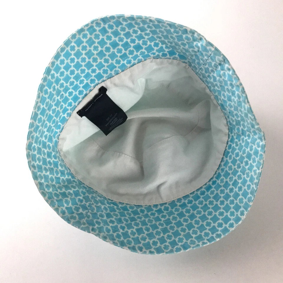 Chapéu de sol balde padrão círculo azul claro e branco Tommy Hilfiger 2-4 anos - Imagem 3 de 4