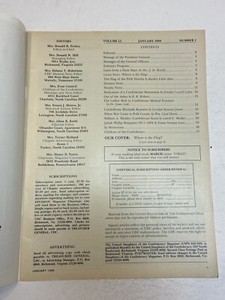 UDC United Daughters of the Confederacy Magazine Jan 1988 Cyclorana Atlanta Polk