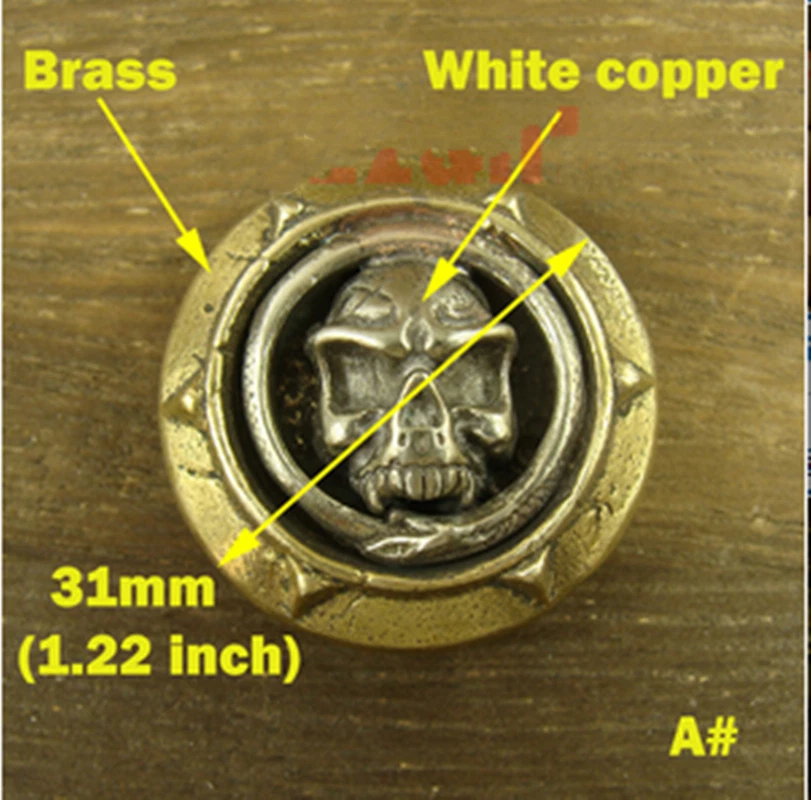 Solid Brass conchos Leathercraft rivet stud Punk screw back Concho - Image 3 of 4