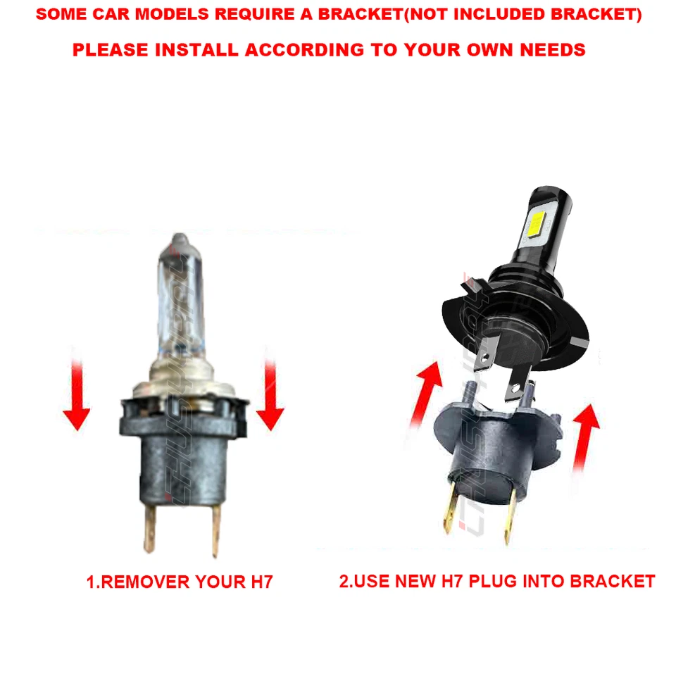 2 bombillas de faros LED H7 8000 K para Honda Valkyrie Rune 1800 NRX1800 2004 2005 Foto 2 de 4