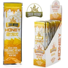 TRUE H. Natural Organic Herbal Wraps Honey Full Box 25 Pouches / 2 per Pack
