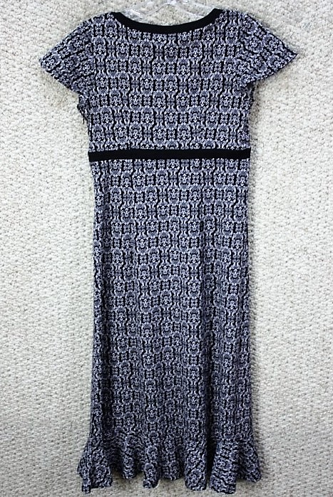 ann taylor loft black and white dress NWT Ann Taylor LOFT Summer Leaf Knit Maxi Beach Long Relax Black Dress Size  S/M