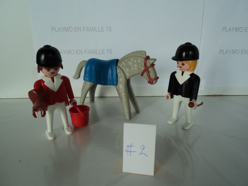 Lot Playmobil Vintage équitation Country 1986 - Chapeaux, Bombes, Casques - Pièces Détachées