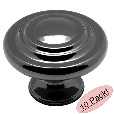 *10 Pack* Cosmas Cabinet Hardware Black Nickel Knobs 9971BN
