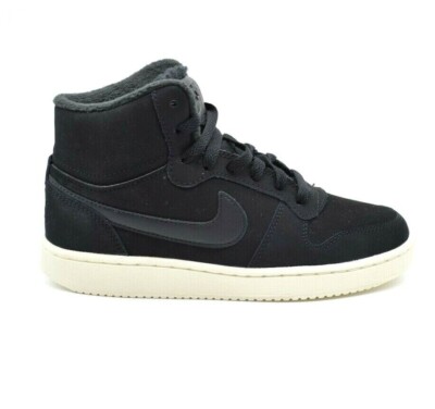 Nike Ebernon Mid SE Black Women Mid Top Shoes Sz 10 AV2478-001