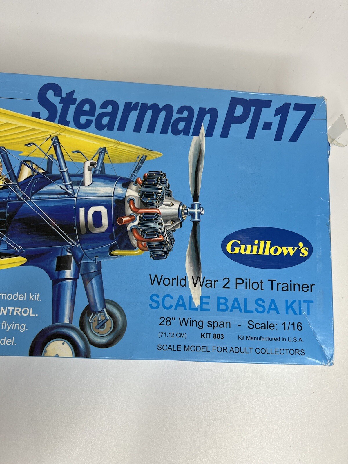 Guillows Stearman PT 17 Pilot Trainer Scale Balsa Flying Kit eBay