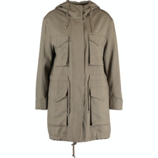 Allsaints Sloane Drape Parka In Sage Green - S - £258