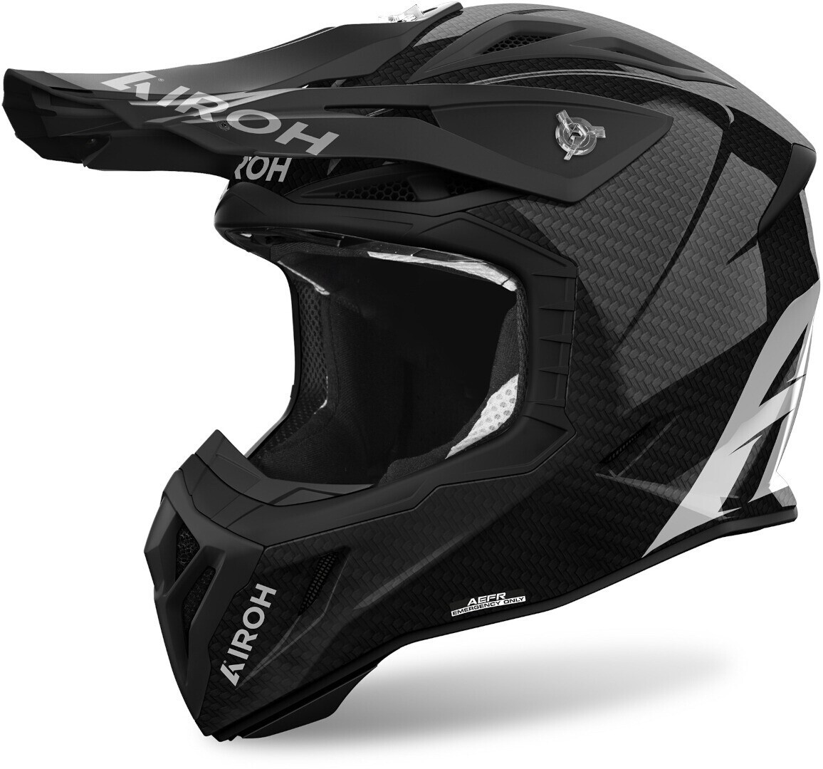 Airoh Aviator ACE 2 Mono, Solid Full Carbon Black, Offroad MX