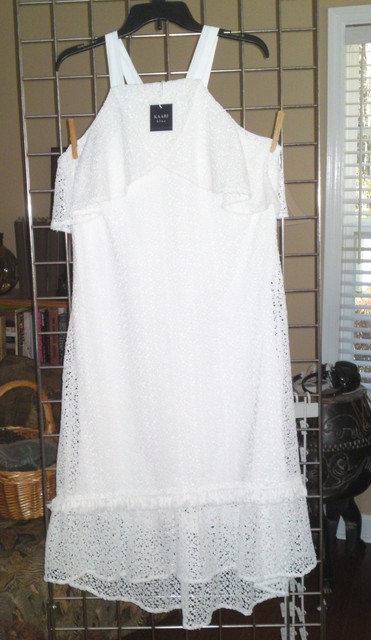 oasis white and blue dress