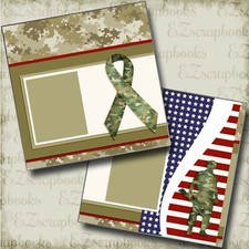Military Man - 2 Premade Scrapbook Pages - EZ Layout 4878