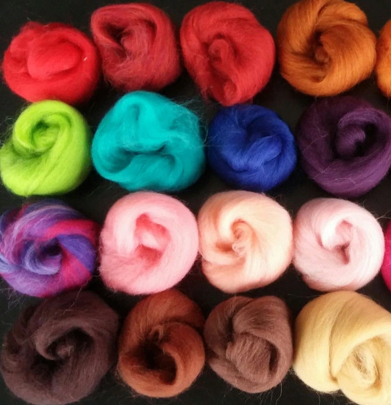 Shep's 28 Color Merino Wool Felting Kit  Multiple Colors Sampler Needle/Wet Felt - Image 3 of 4