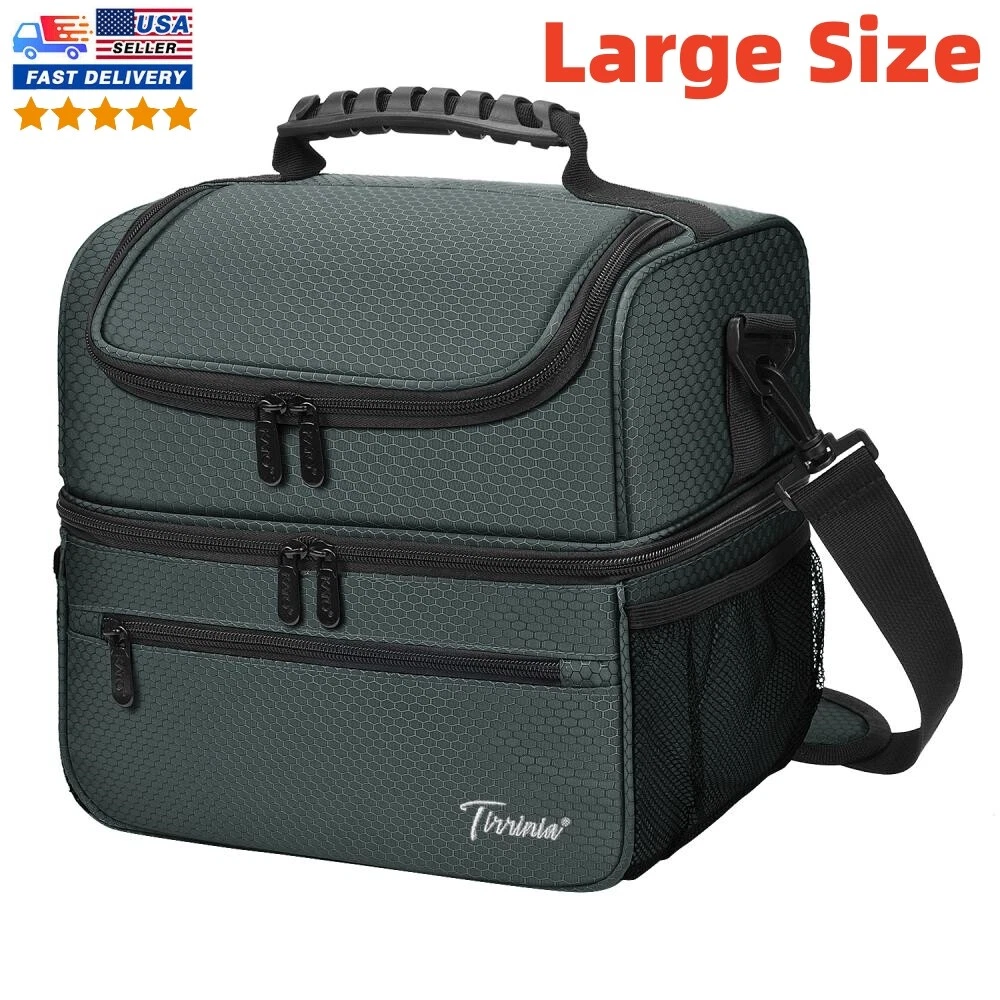 Insulated Lunch Bag Box for Women Men Thermos Cooler Hot Cold Adult Tote  Food