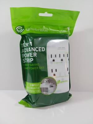 Greenlite 5 Outlet Advanced Power Strip Tier 1 Wall Mount Smart Surge Protector