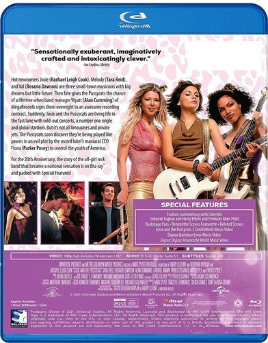 Josie and the Pussycats (20th Anniversary Edition) [New Blu-ray] Anniversary E