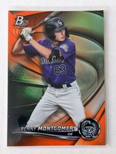 2022 Bowman Platinum Benny Montgomery Orange /25 #TOP-27 Colorado Rockies