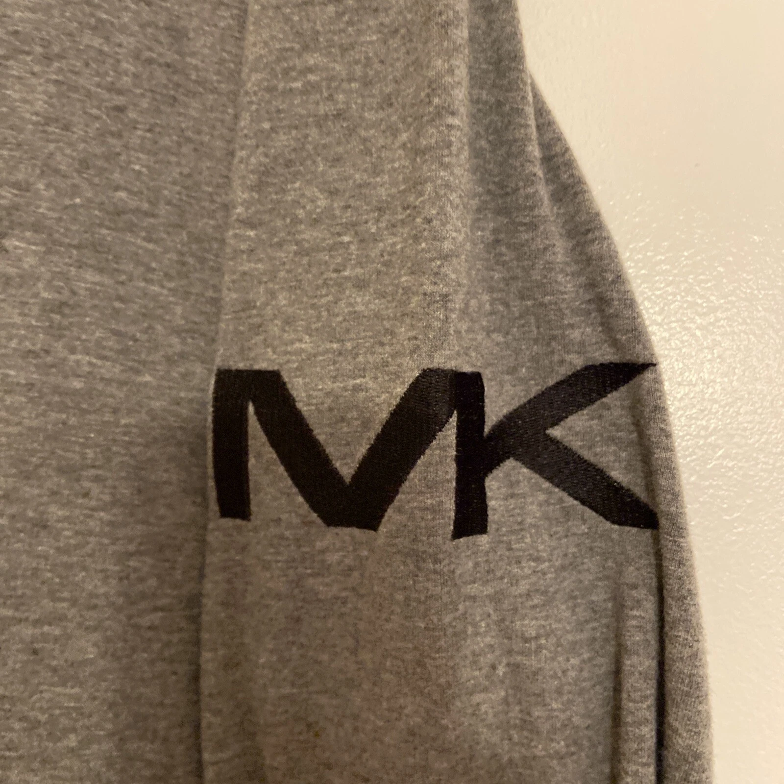 Michael Kors Felpa Giacca Zip Uomo Grande Cappotto Grigio 99% Cotone