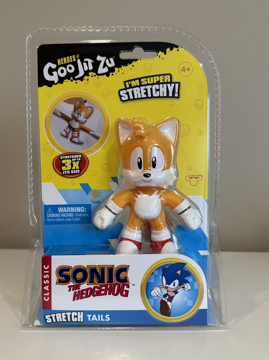 Heroes of Goo Jit Zu Classic Sonic the Hedgehog Hero - Stretch Sonic, 5  inch Tall, Boys, Ages 4+ 