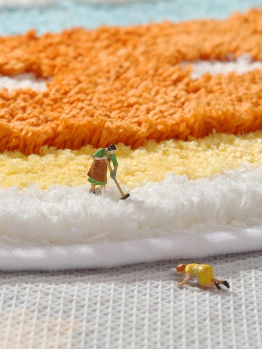 1pc Planet Pattern Bath Rug Modernist Polyester Non slip Toilet Mat For Home - Bild 6 von 7