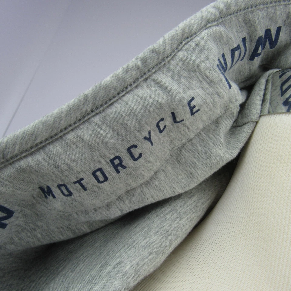 Sudadera con capucha gris jaspeado con cremallera completa Indian Motorcycle para mujer talla XL Foto 3 de 4