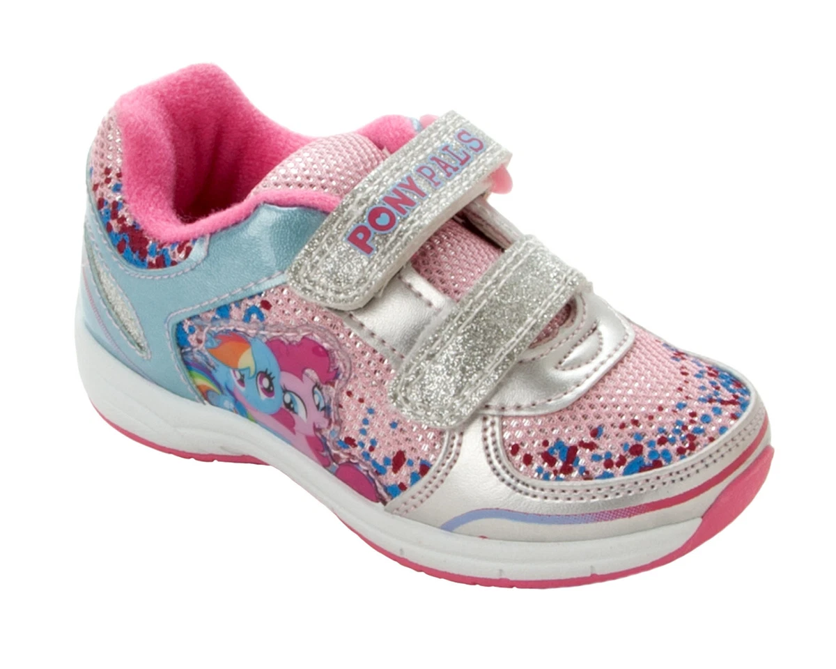 GIRLS MY LITTLE PONY PINK BLUE GLITTER CASUAL TRAINERS INFANTS UK SIZE 6 12