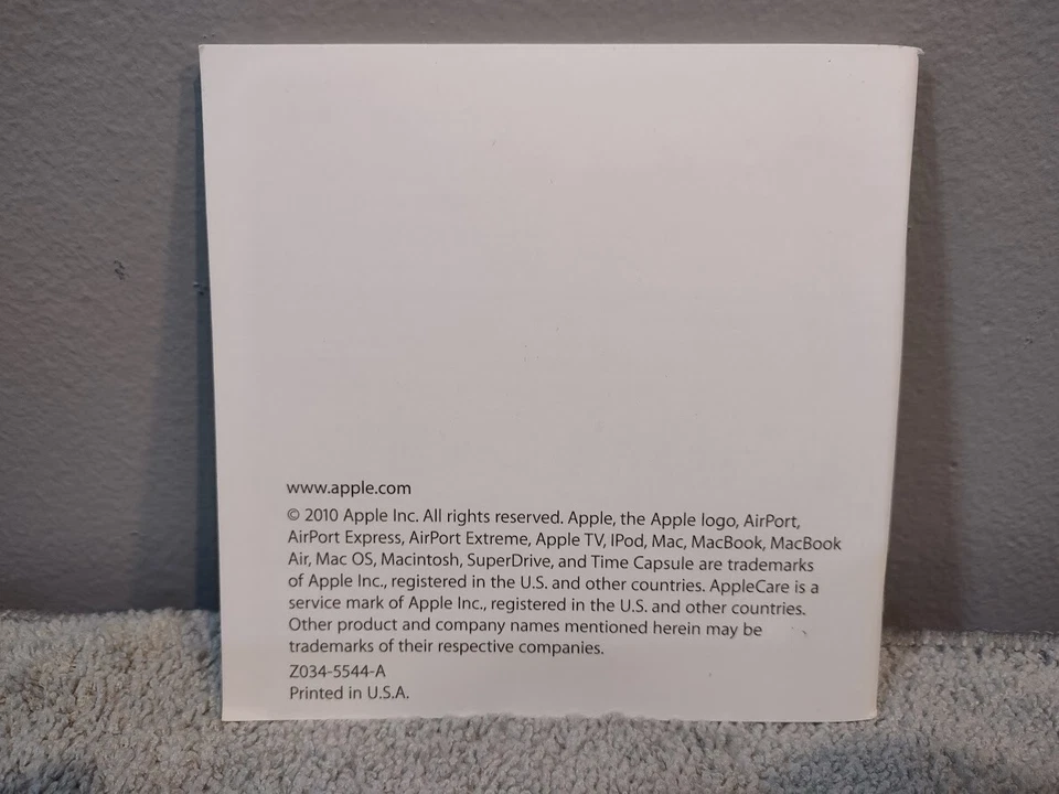 2010 Mac AppleCare Protection Plan Getting Started Guide Manual Document - Image 2 of 2