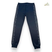 Alexander McQueen Embellished Joggers Black Navy Jewel Detail Size L Made Italy