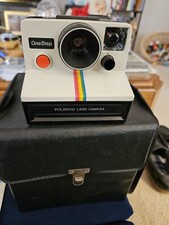 Polaroid Land Camera One Step Instant Rainbow Stripe Film Strap Untested/w case