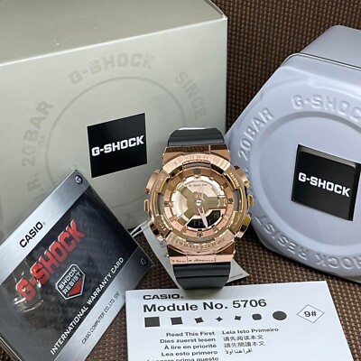★美品【CASIO】カシオ G-SHOCK 腕時計 レディース アナデジ 箱 G-SHOCK GMA-S110GB-1A 腕時計 レディース メンズ ユニセックス S
