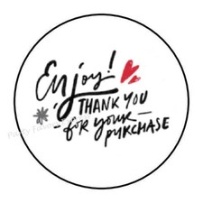 ENJOY THANK YOU FOR YOUR PURCHASE ENVELOPE SEALS LABELS STICKERS