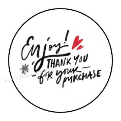 #ad ENJOY THANK YOU FOR YOUR PURCHASE ENVELOPE SEALS LABELS STICKERS $3.49