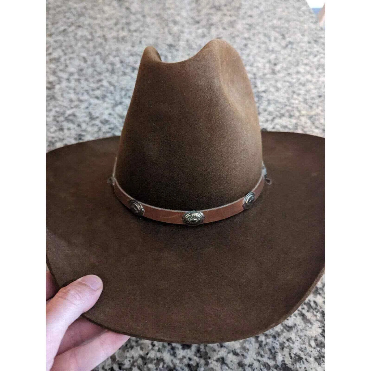 Vtg Stetson Billy The Kidd Cowboy Hat Sz 7 Brown Felt Western eBay