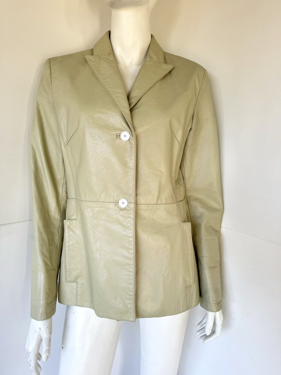 Exte Collezione Vintage Leather Jacket size 46 M | eBay